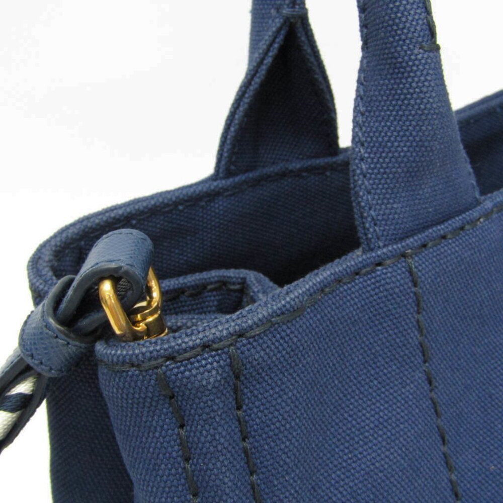 PRADA Blue Canvas Shoulder Bag - Picture 9 of 13